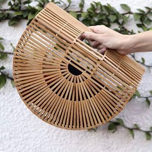 Basket wooden handbag